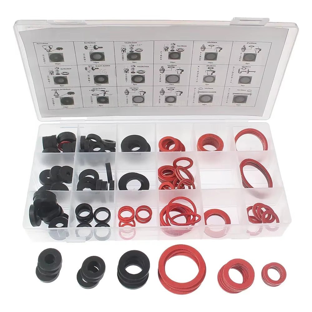 141pcs Faucet Washer Assortment Set Rubber Kitchen Bath Sink Hose Seal Washers - HomeDIYer
