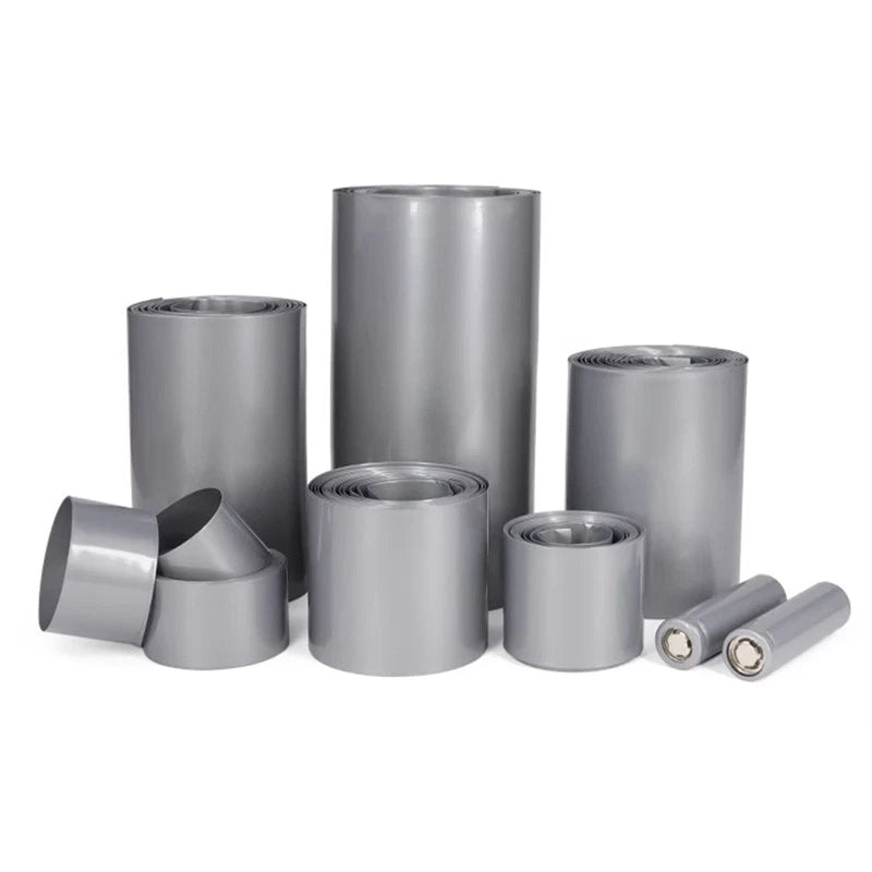 Gray PVC Heat Shrink Tubing — 17mm to 400mm Flat Width, Battery & Wire Insulation Sleeve - HomeDIYer