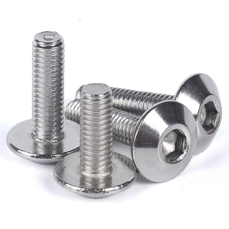 10Pcs 304 Stainless Steel Hexagon Hex Socket Button Head Screw Bolts M3 M4 M5 - HomeDIYer