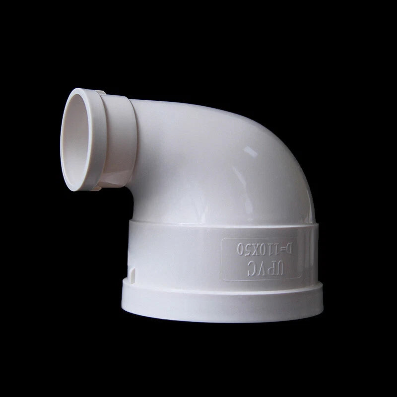PVC Drainage Pipe Reducer 90° Elbow Connector Adapter Drain Fittings 50mm-160mm