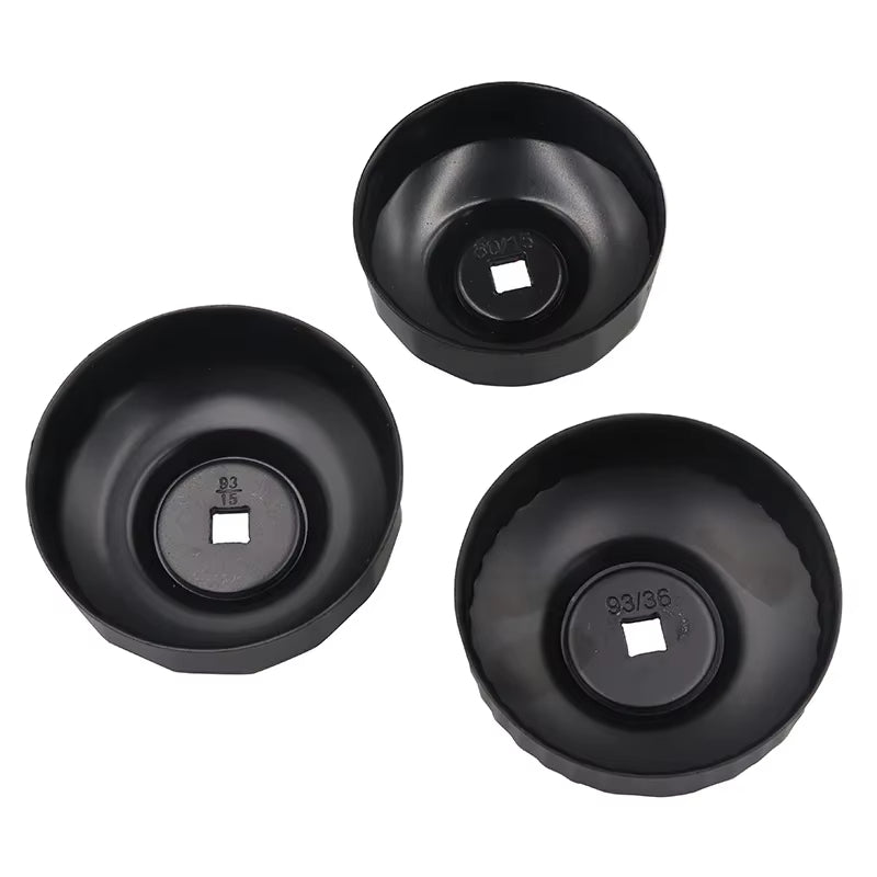 15PCS Oil Filter Cap Wrench Tool | Cup Type Oil Filter Socket Wrench Set | 3/8 inch Drive Oil Canister Socket Service Kit with 1/2 inch Adaptor - HomeDIYer