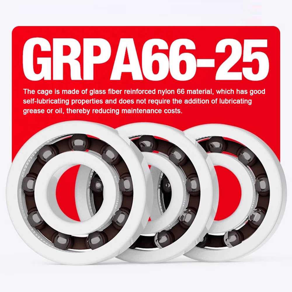 POM Plastic Bearing Glass Ball Miniature Deep Groove Ball Bearings Various Sizes