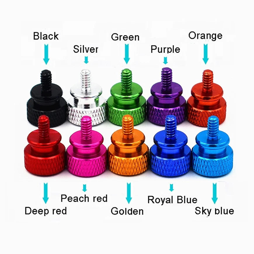 M3*5/7/10/12/16mm Aluminium Anodised Knurled Thumb Screws Hand Grip Knob Bolt