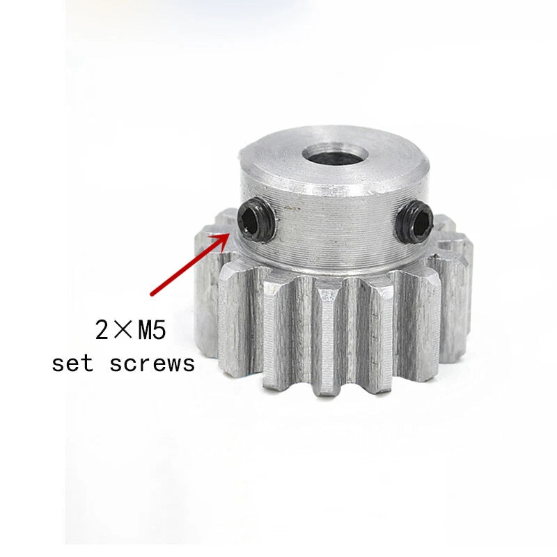 Mod 1.5 Steel 45# Unquenched Spur Pinion Gear 12-50 Teeth Motor Gear 5-25mm Bore