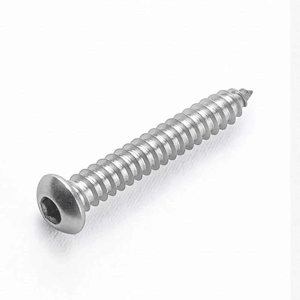 M3–M6 Hex Drive Pan Head Self-Tapping Screws – 304 Stainless Steel