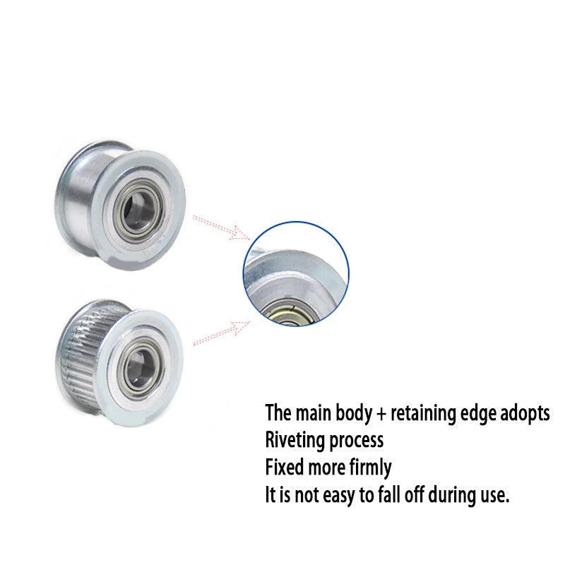 HTD 5M 3mm - 15mm Bore Timing Belt Idler Pulley 12T - 35T Tooth & Toothless