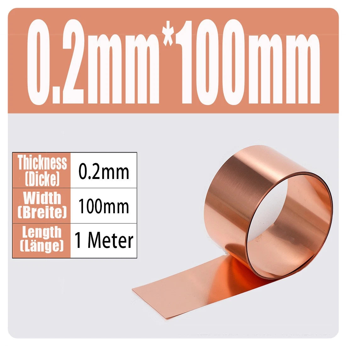 99.9% Flexible Pure Cu Metal Foil Plate Strip 0.01~1mm Thick Copper Sheet Roll