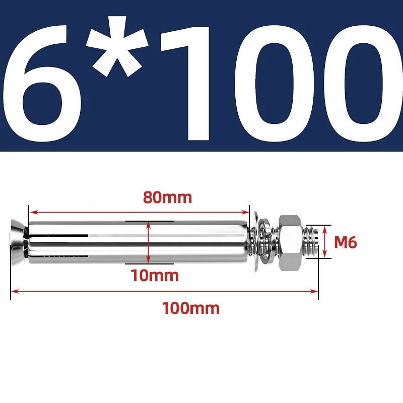 M6-M20 Stainless Steel Concrete Expansion Anchor Bolts – Extra Long