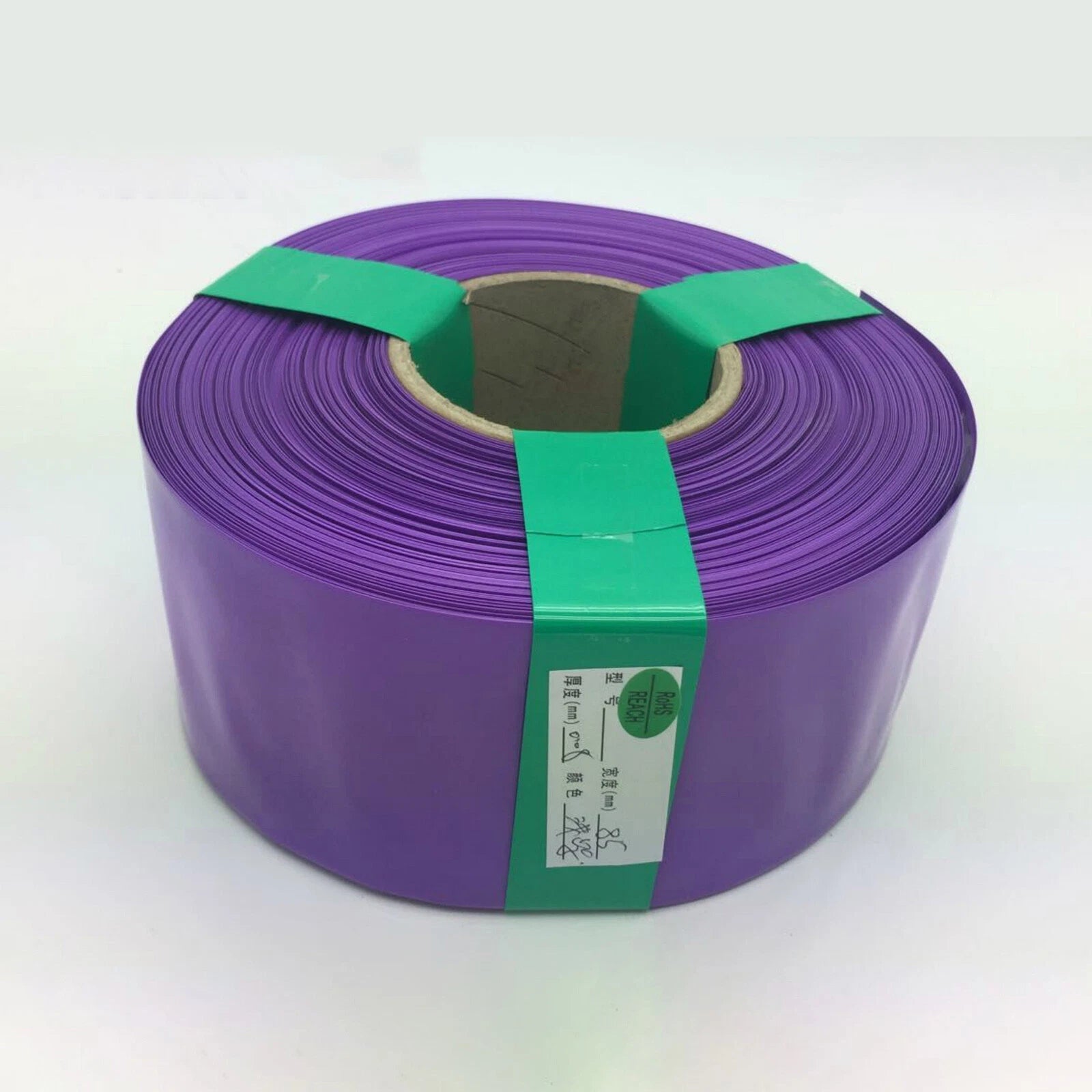 Purple PVC Heat Shrink Tubing for RC Battery Pack, LED & Pin Connectors — 23mm to 43mm Flat
