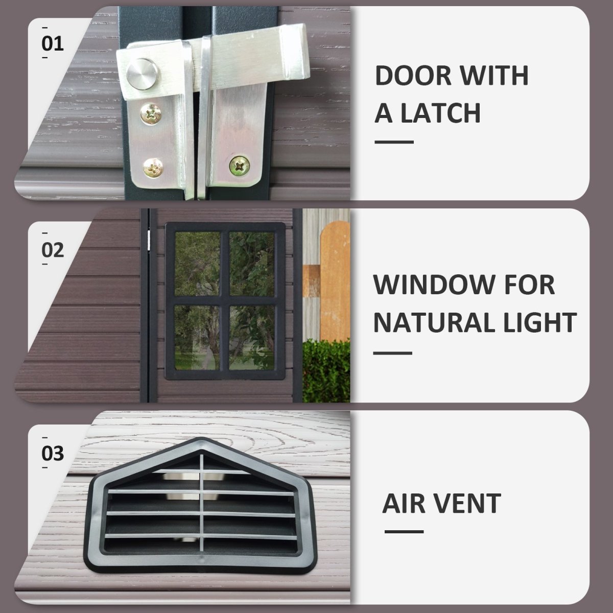 8 x 6 ft Resin Outdoor Storage Shed Waterproof Shed with Floor & Two Windows & Lockable Door, Tool Shed for Garden, Patio, Backyard ( Brown) - HomeDIYer