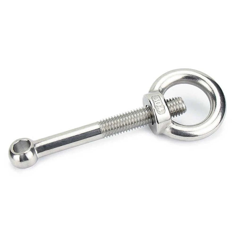 A2 Stainless Steel Eye Bolts with Nut — M5 M6 M8 M10 M12 Threaded Ring Screws - HomeDIYer