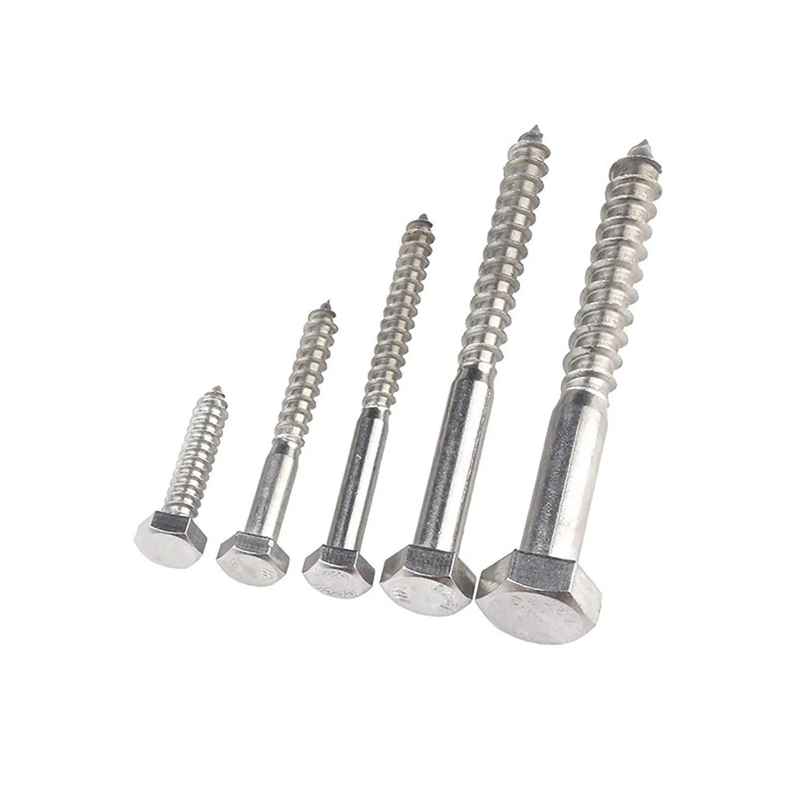 316 Stainless Steel Hex Head Lag Screws Marine Grade Wood Lag Bolts A4 Rustproof