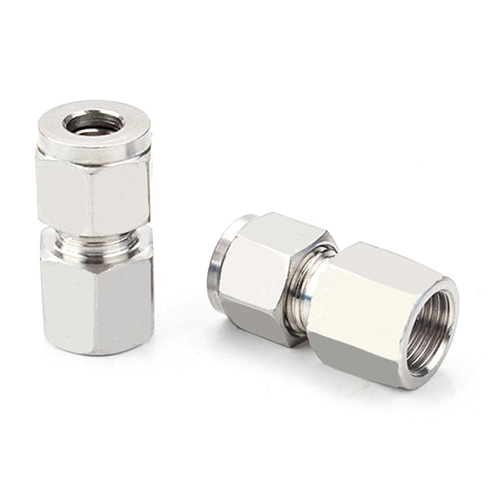 304 Stainless Steel Compression Fittings – Female Straight Coupling Connector