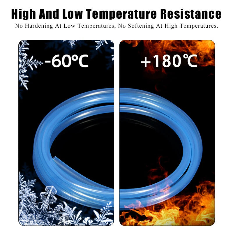 Food Grade Silicone Tubing Sky Blue — Flexible Hose Pipe 2mm to 6mm ID