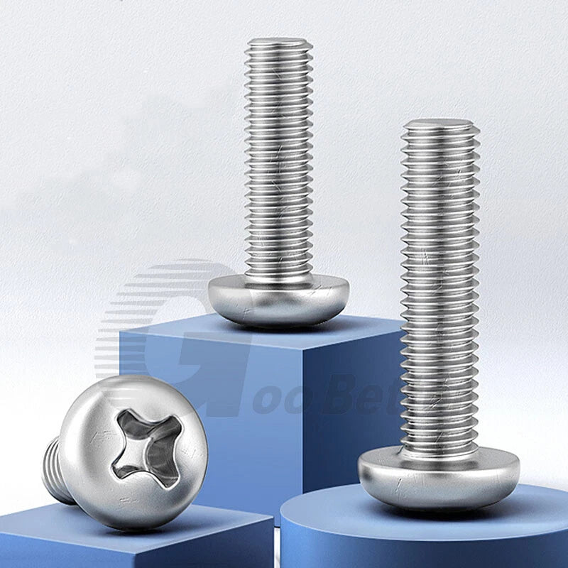 M4 M5 Pan Head Machine Screws — Phillips/Pozidrive, A4 Stainless Steel