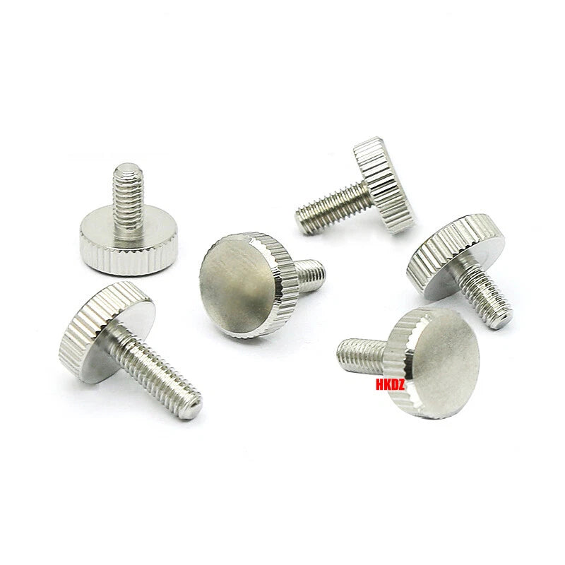 303 Stainless Steel Knurled Flat Head Thumb Screws M6x25 30 35mm Hand Screw Bolt