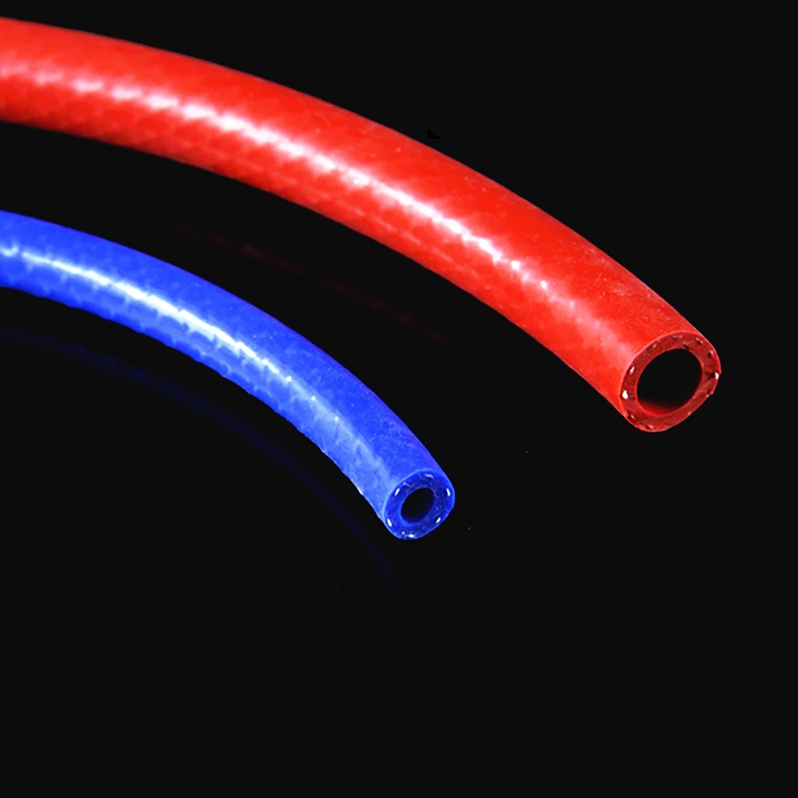Reinforced Silicone Tubing Hose — Fuel, Vacuum & Coolant Line | Red Blue Black