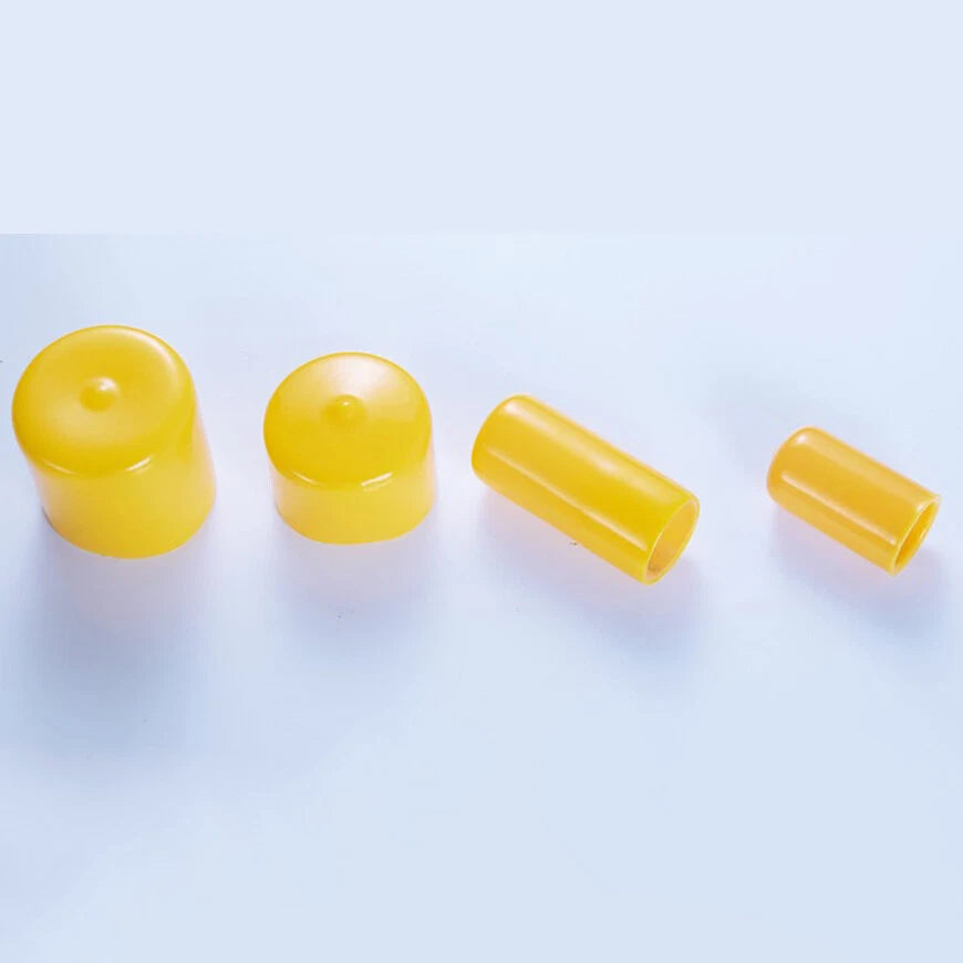 Rubber Thread Protector Caps – Φ1.5mm to Φ24mm, Yellow & 6 Colors (PVC Vinyl)