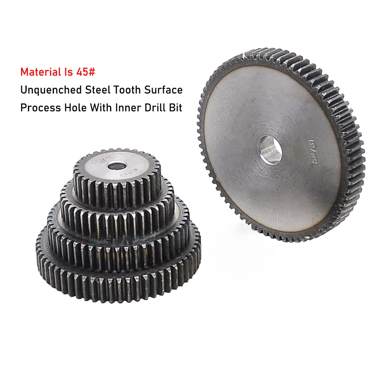 1-2.5 Modul Steel Spur Gears Pinion Gear Thick 10-25mm 10-150 Teeth For 3D CNC