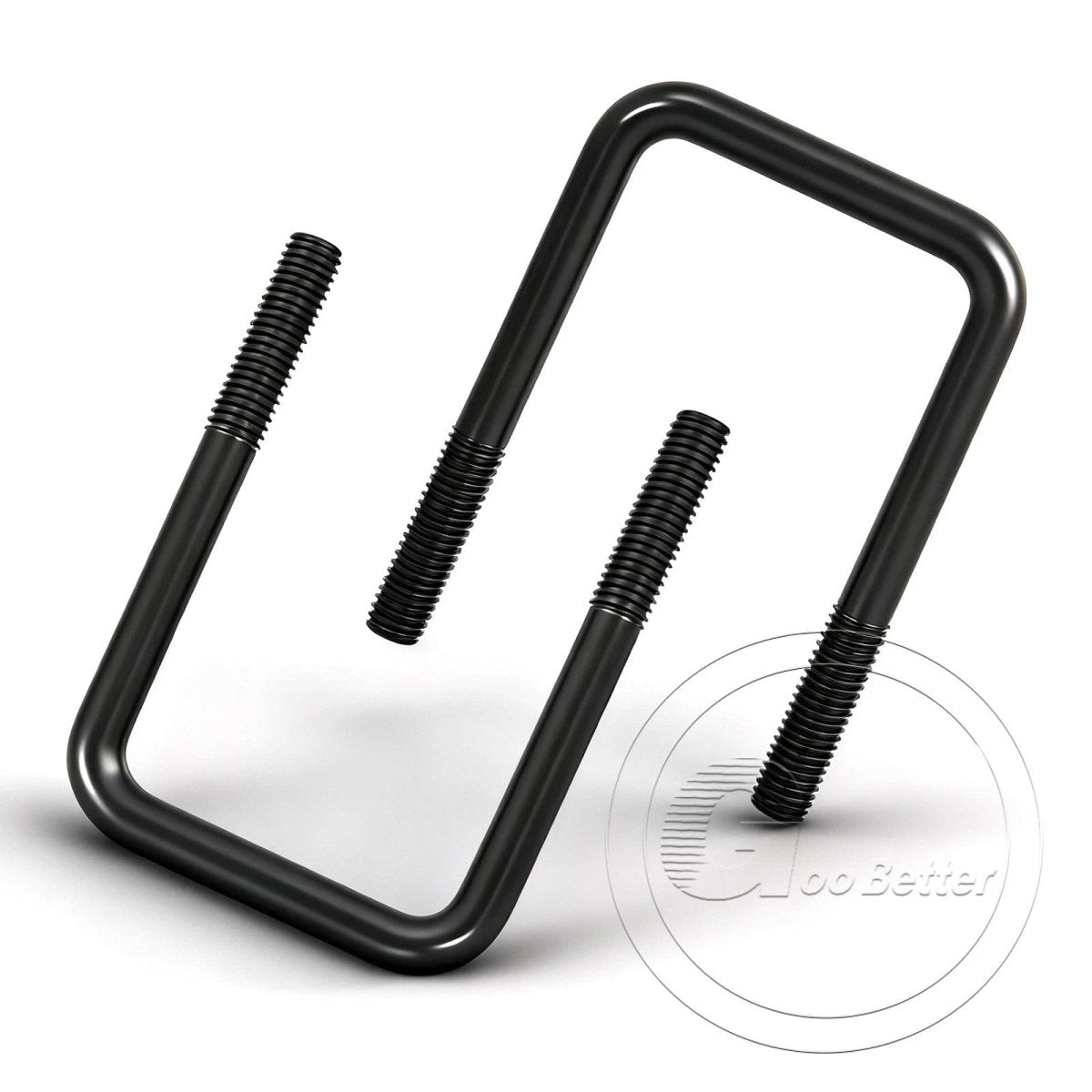 Black Square U - Bolts 304 Stainless Steel Fixing Clamp — M6 M8 M10 - HomeDIYer