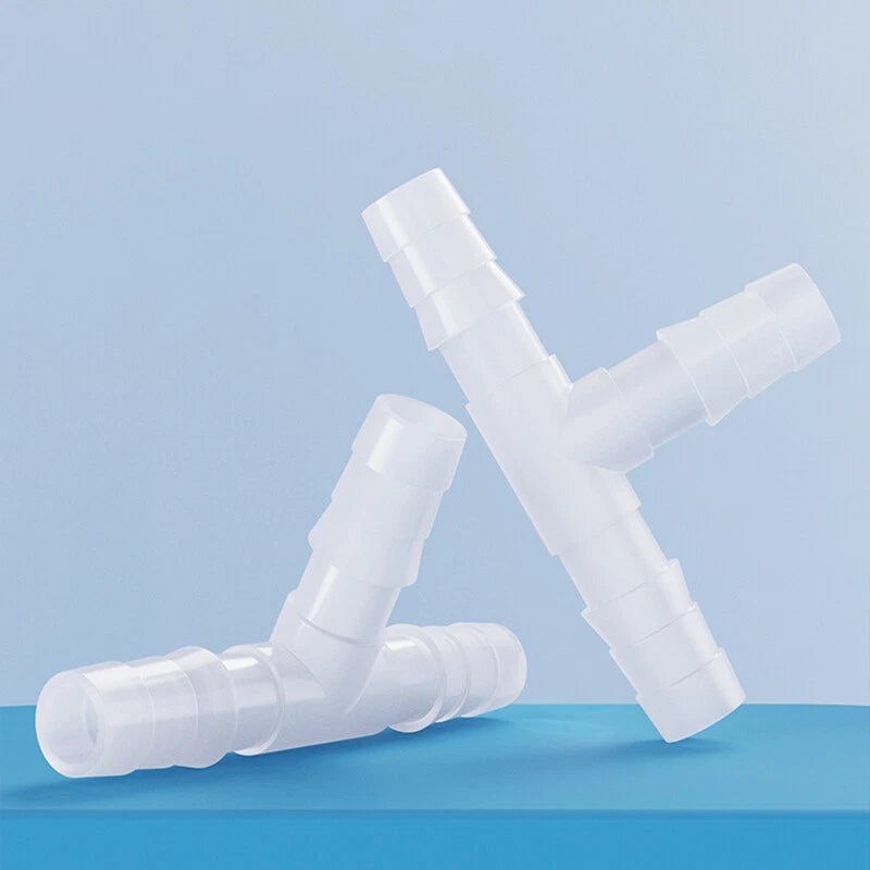 Plastic T-Type Barb Reducing Hose Fitting | 3-Way Tube Connector 1.6mm–14mm