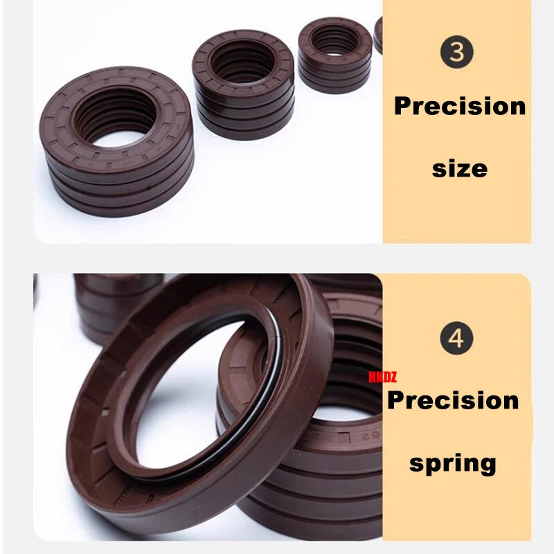 FKM Rubber TC Oil Seal Double Lip Rotary Shaft Seal ID 18–480mm