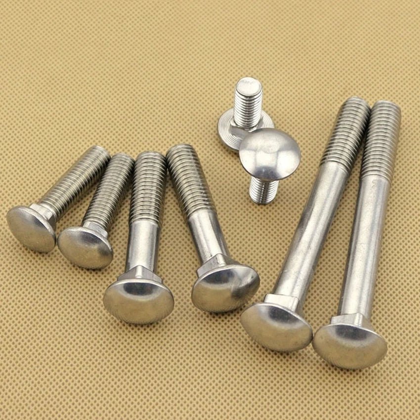 M6 M8 A2 304 Stainless Steel Carriage Bolts — Cup Square Coach Bolts, Full Thread, 12mm–60mm - HomeDIYer
