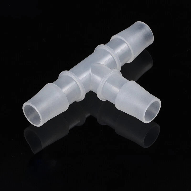 Plastic Connector Barbed Pipe Hose T Piece Joiner Tubing Air Fuel Water 3 Way