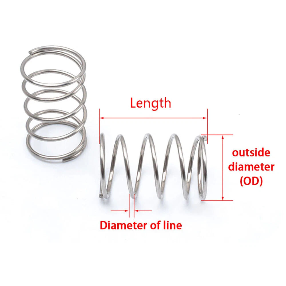 1.4mm Wire Diameter 304 Stainles Steel Compression Spring Pressure Small Spring