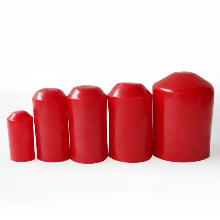 Heat Shrink End Caps with Adhesive Lining, Red — 5 Pack (8mm–45mm)