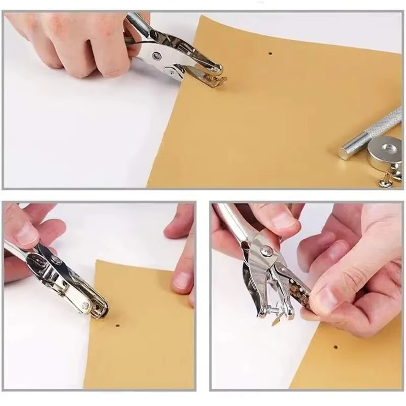 Metal Double Cap Rivets Studs Round Rivet for DIY Leather Craft Bag Belt Clothing Garment Shoes Pet Collar Fixing Tools - HomeDIYer