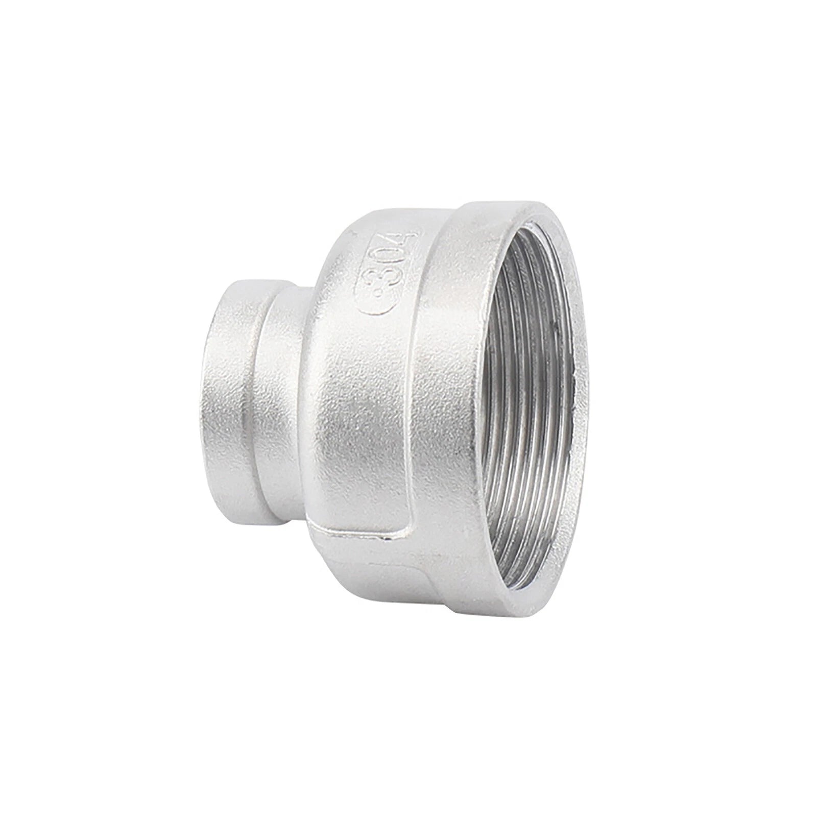 304 Stainless Steel BSP Reducing Socket Pipe Fitting Adapter — Multiple Sizes