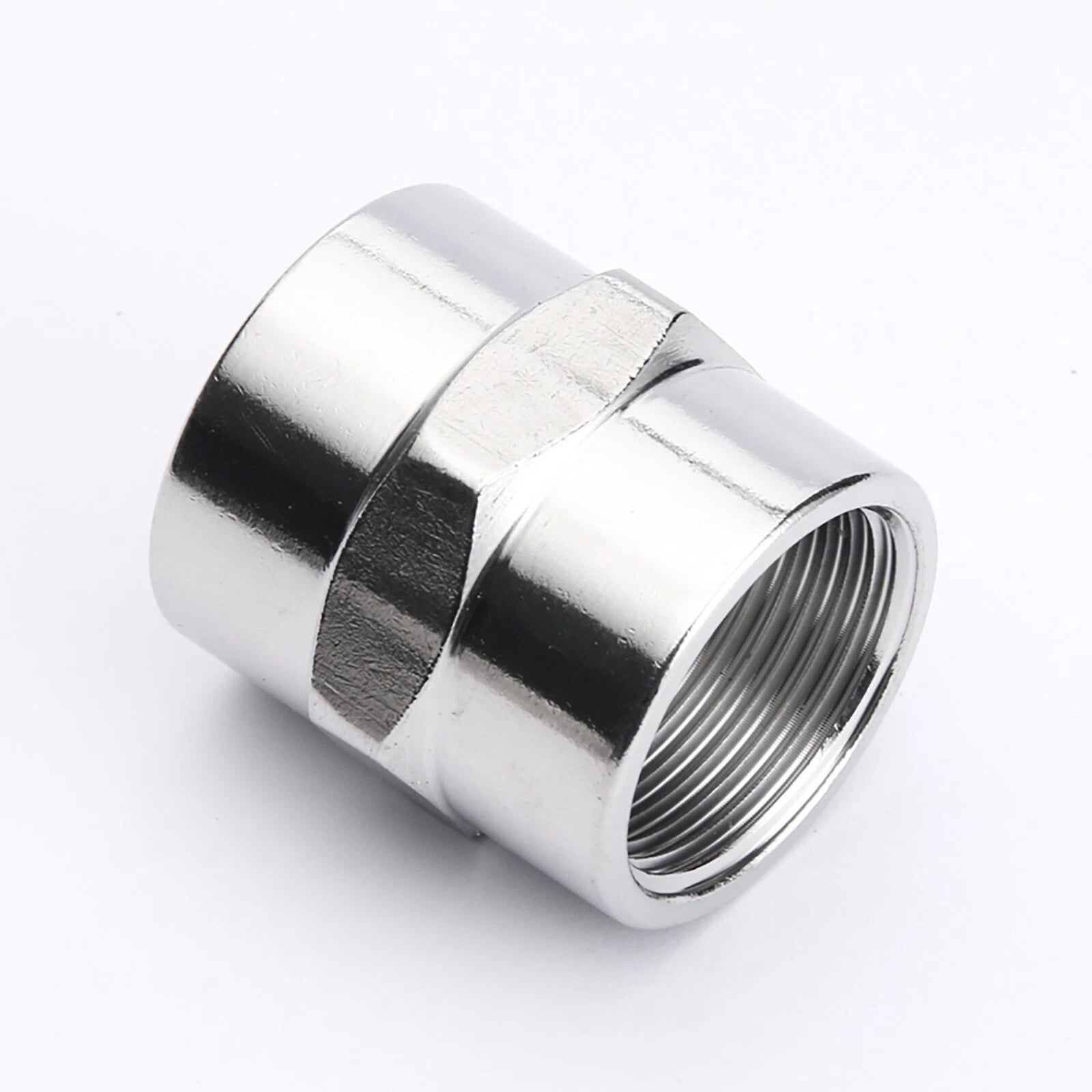 201 Stainless Steel Pipe Fittings — Female Socket Coupler Adapters (1/2", 3/4", 1")