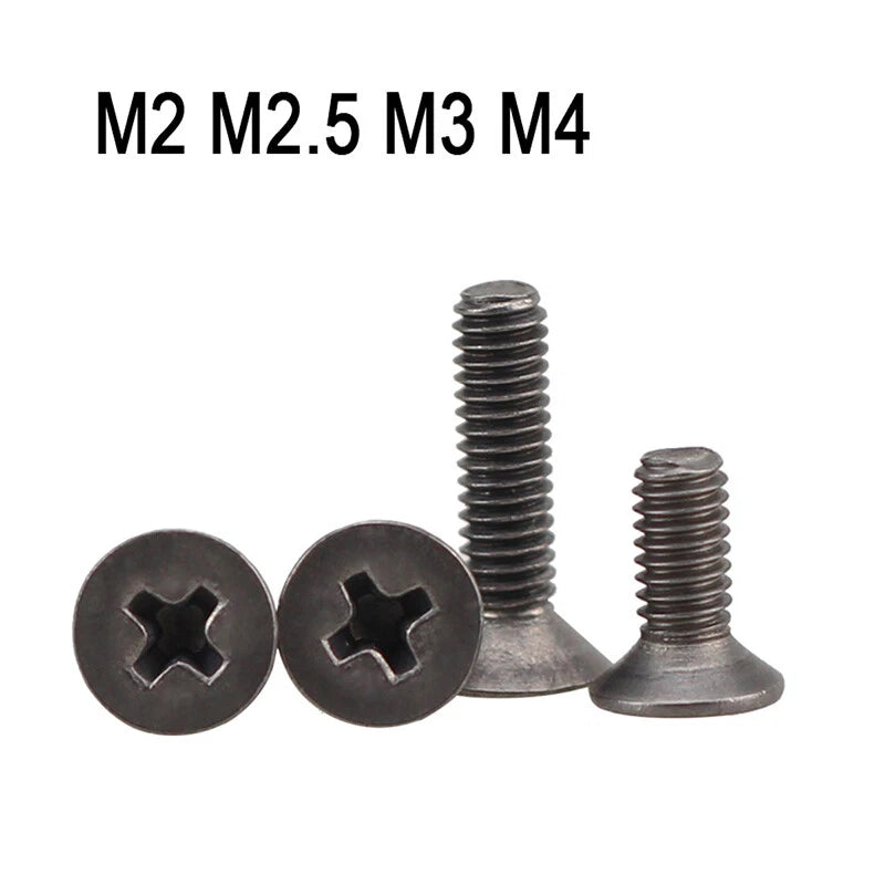 M2 M2.5 M3 M4 Titanium Phillips Countersunk Screws – Flat Head Machine Bolts