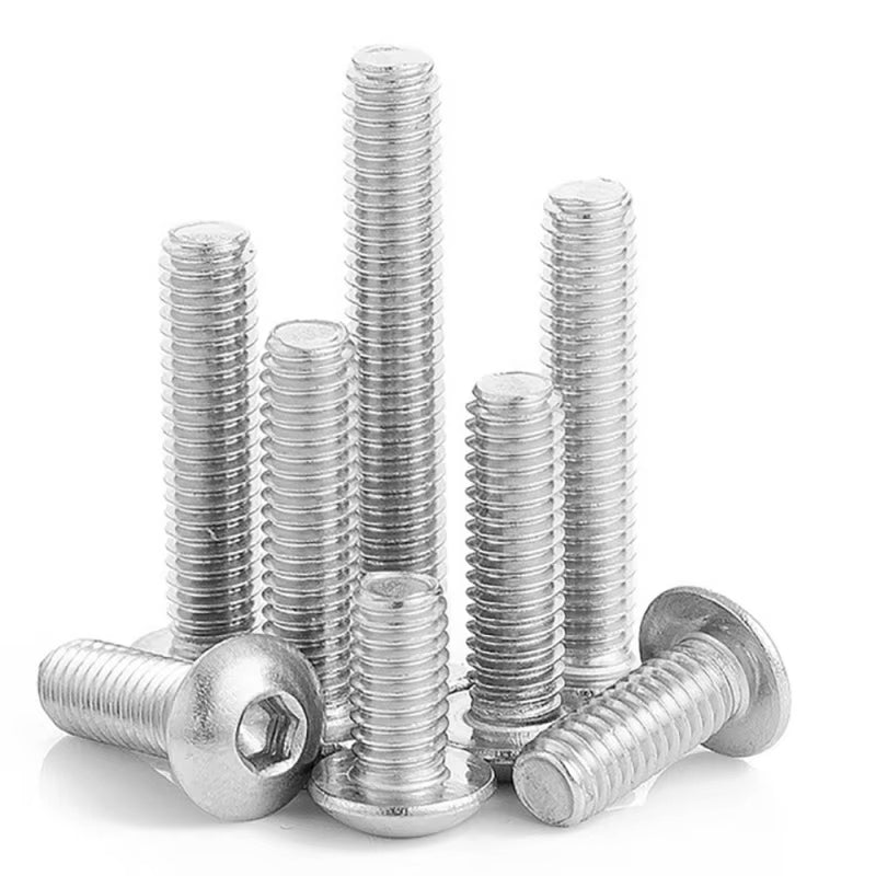 10Pcs 304 Stainless Steel Hexagon Hex Socket Button Head Screw Bolts M3 M4 M5 - HomeDIYer