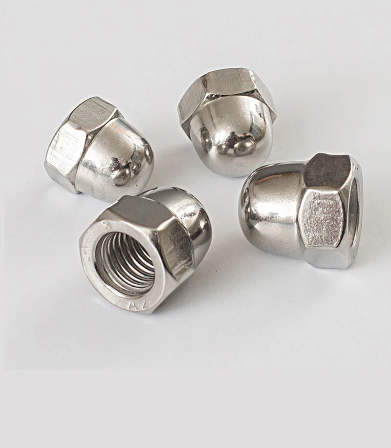 304 Stainless Steel Cap Nuts M3–M12 – Acorn Dome Nuts, Rust-Resistant