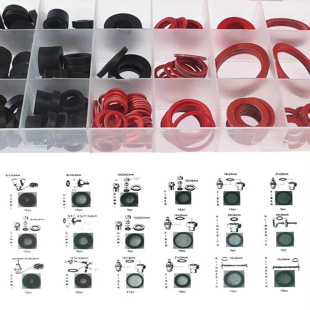 141pcs Faucet Washer Assortment Set Rubber Kitchen Bath Sink Hose Seal Washers - HomeDIYer