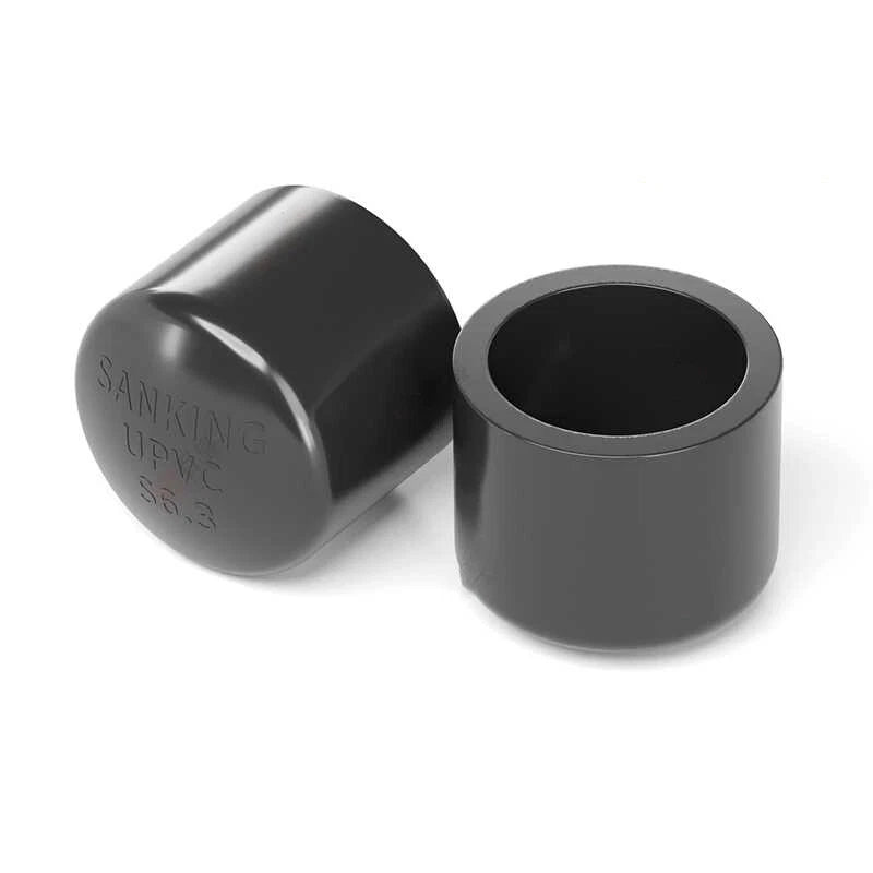 UPVC Cap End Caps Plug Blanking ø20~110mm Dark Grey Adhesive Drain Pipe Fittings