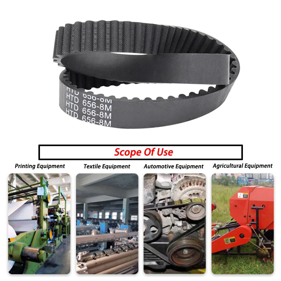 HTD-8M Timing Belt 25mm Wide Closed Loop — 288mm to 3480mm for CNC, 3D Printer & Pulley Drives