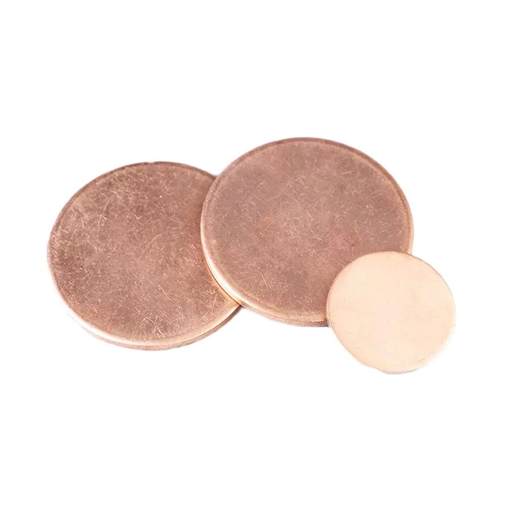 Solid Pure Copper Disc Blank Cut Round Sheet Plate Thick 0.5-3mm Dia 10mm-200mm - HomeDIYer