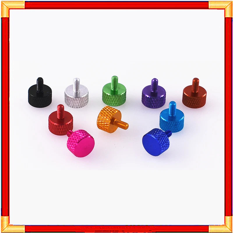 M3 M6 Knurled Thumb Screws Aluminum Alloy PC Case Cover Hand Tighten Bolts 3/6mm