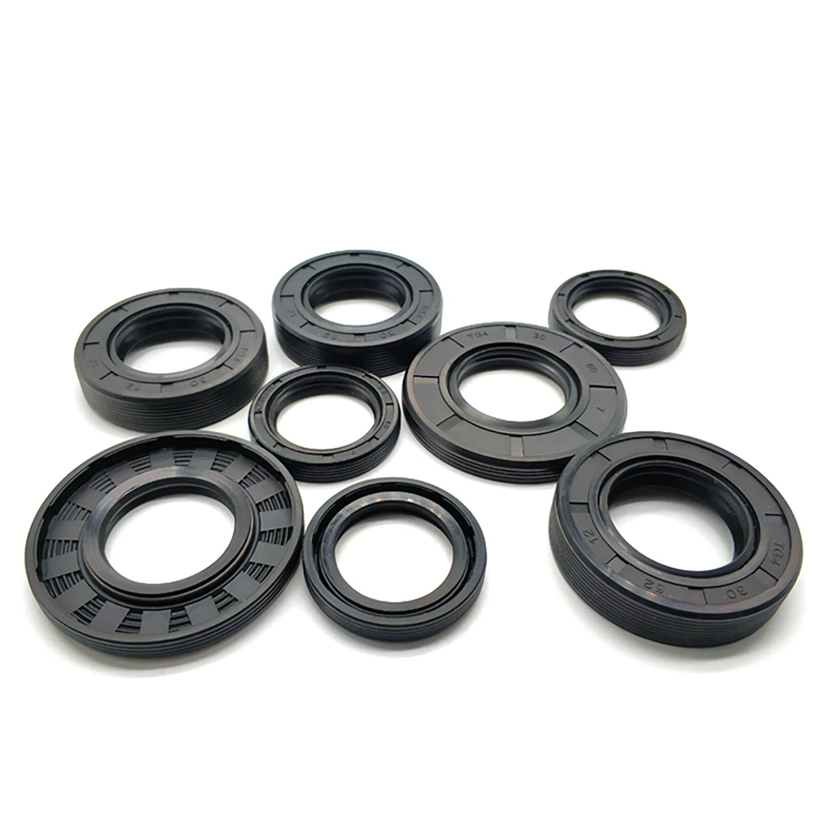 Metric NBR Oil Shaft Seal Dust Grease Seal TC Double Lip w Spring ID 15-20mm