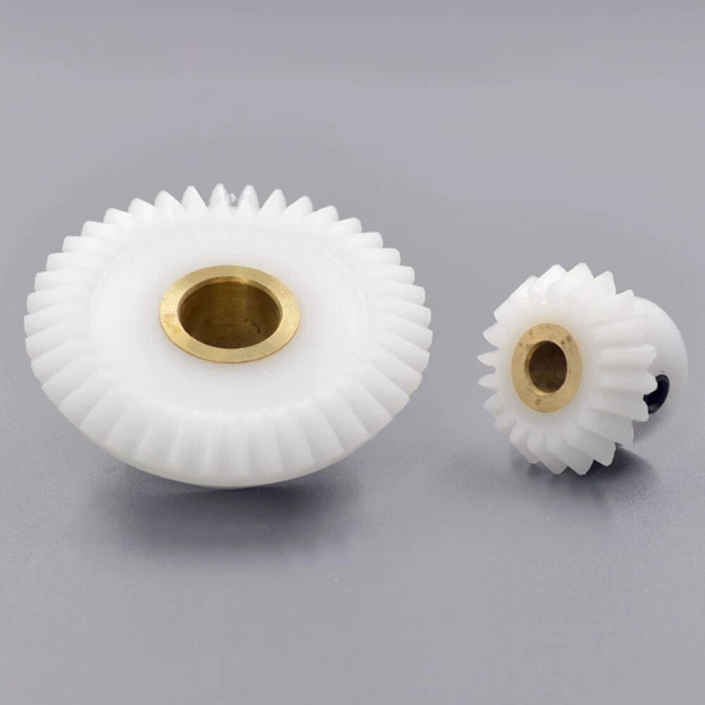Module 1M Ratio 1:2 White POM Umbrella Bevel Gear 20/40 Teeth Bore 5/6/8/10/12mm
