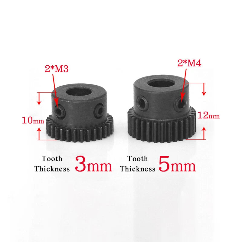 0.5 Mod 30 Teeth Spur Gear Transmission Gear With Step Motor Gears 45# Steel