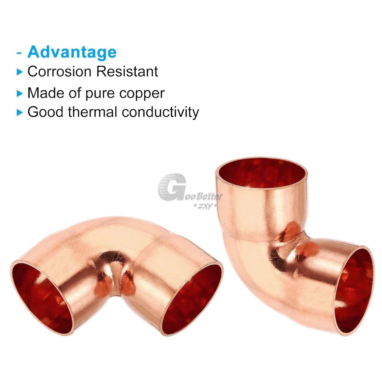Pre-Soldered Copper 90° Elbow Fittings | Microbore & Standard Sizes 6.35–273mm