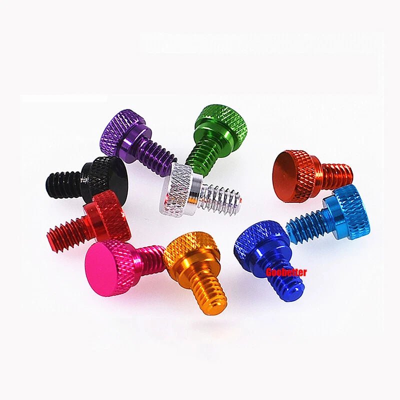 1/4 - 20 Knurled Thumb Screws Aluminum, 10 Colors, 3/8 to 5/8 Inch - HomeDIYer