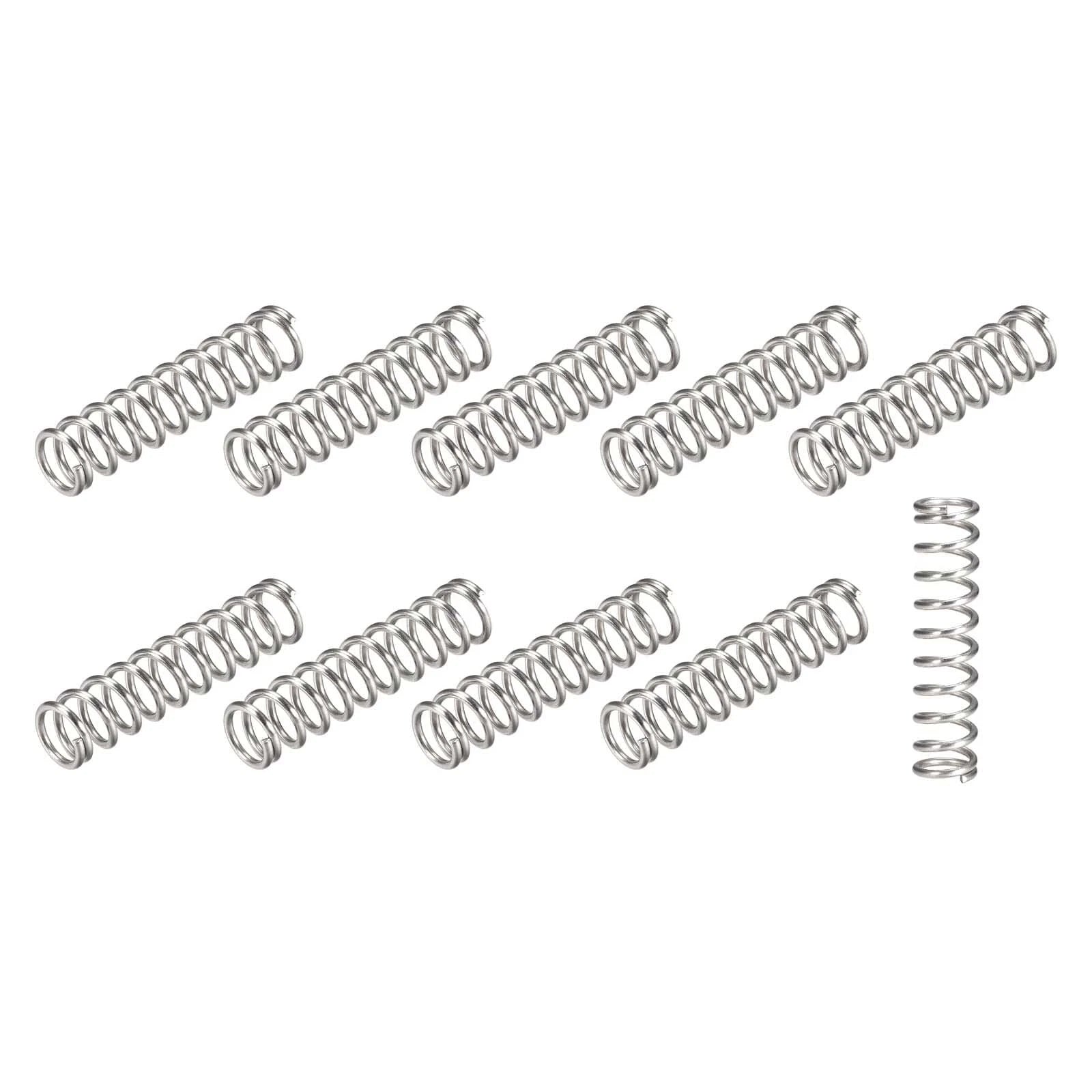 Compression Spring 1.5mm Wire Diameter & Length 5mm - 100mm Coil Return Springs