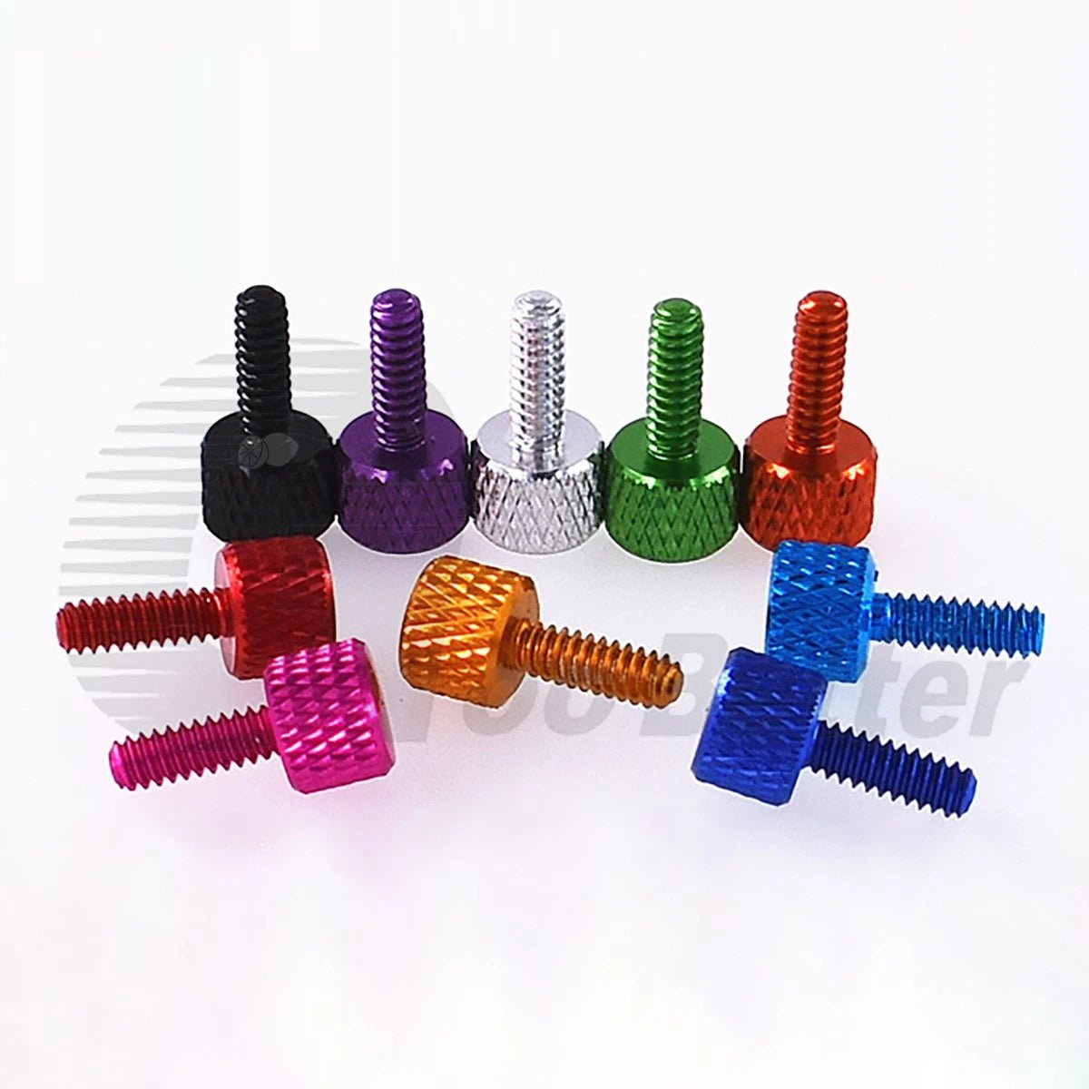 Knurled Thumb Screws UNC 6 - 32 — Aluminum Hand - Grip Knob Bolts, 10 Colors - HomeDIYer
