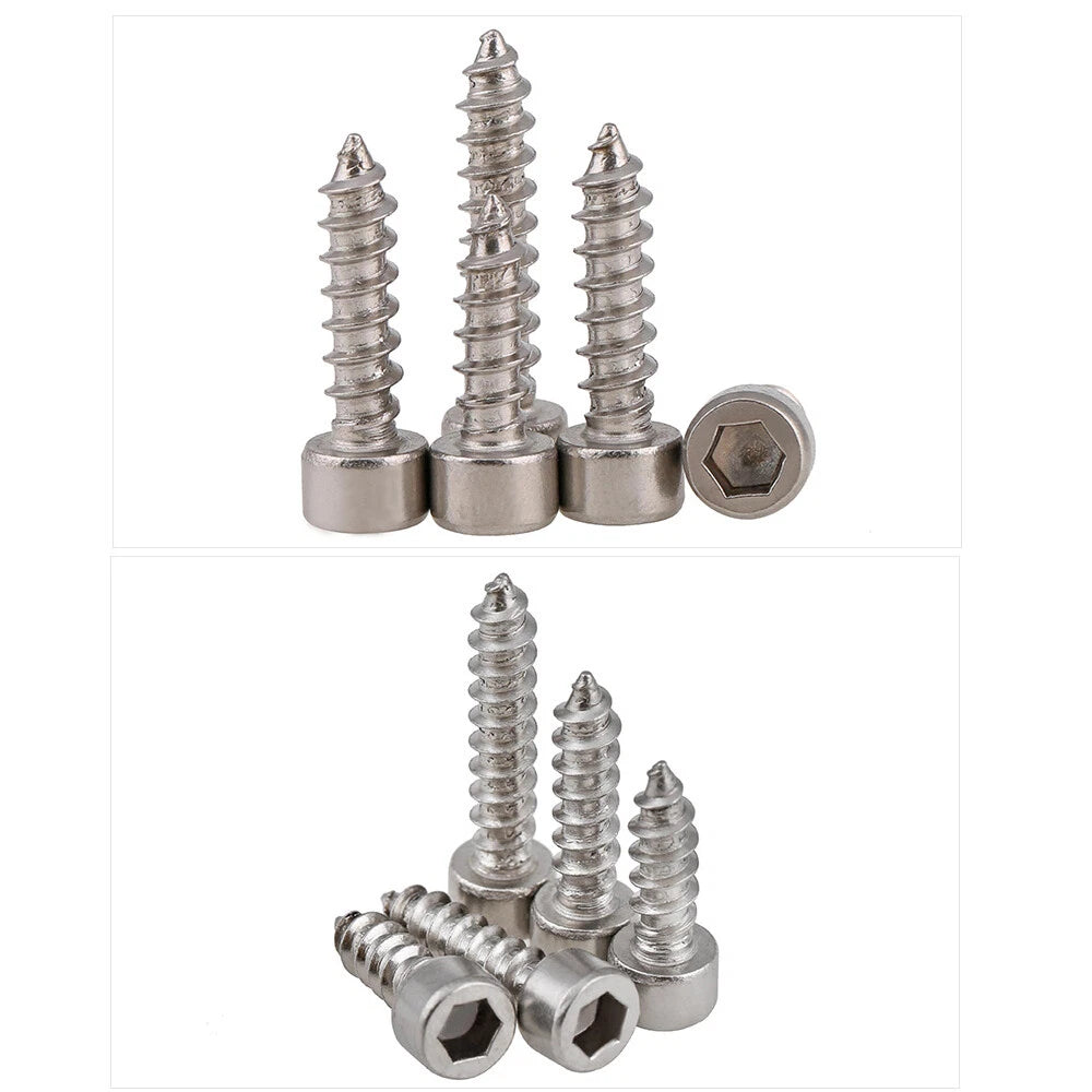 Hex Socket Cap Head Self Tapping Screws – A2 Stainless Steel, M2–M6