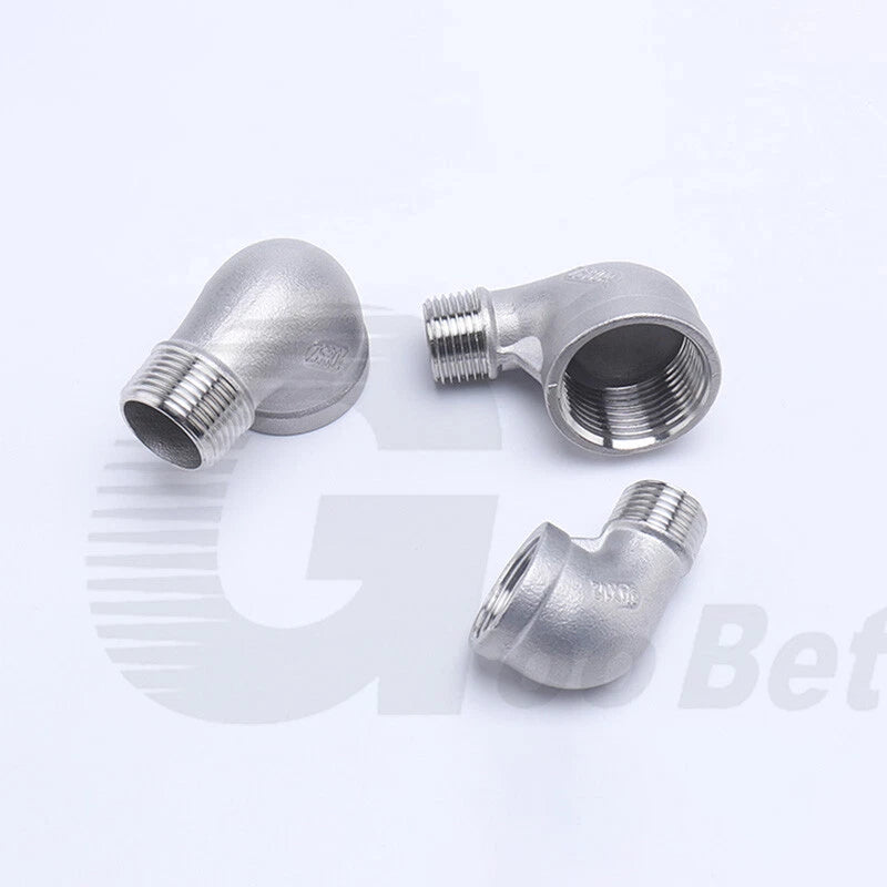Stainless Steel Reducing 90° Elbow — BSP Male to Female Thread Pipe Fitting